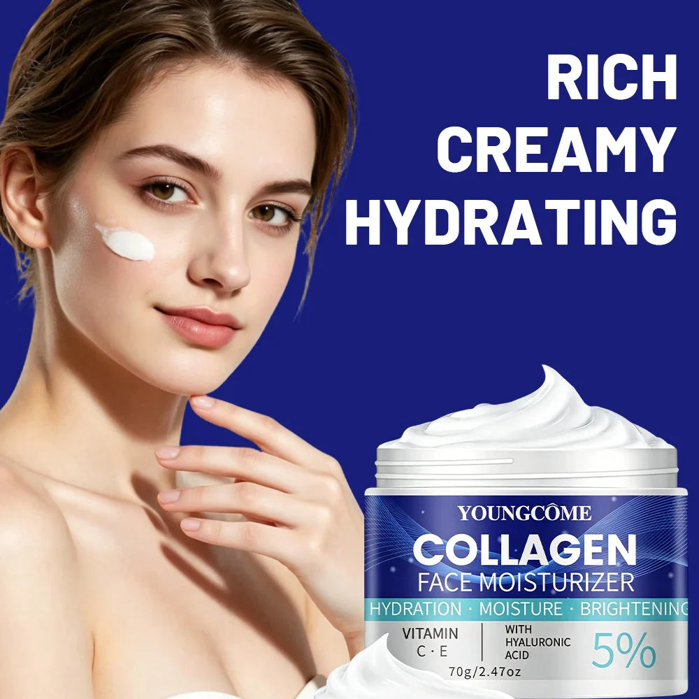 YOUNGCOME Collagen Moisturizer – Vitamin C, E & Hyaluronic Acid