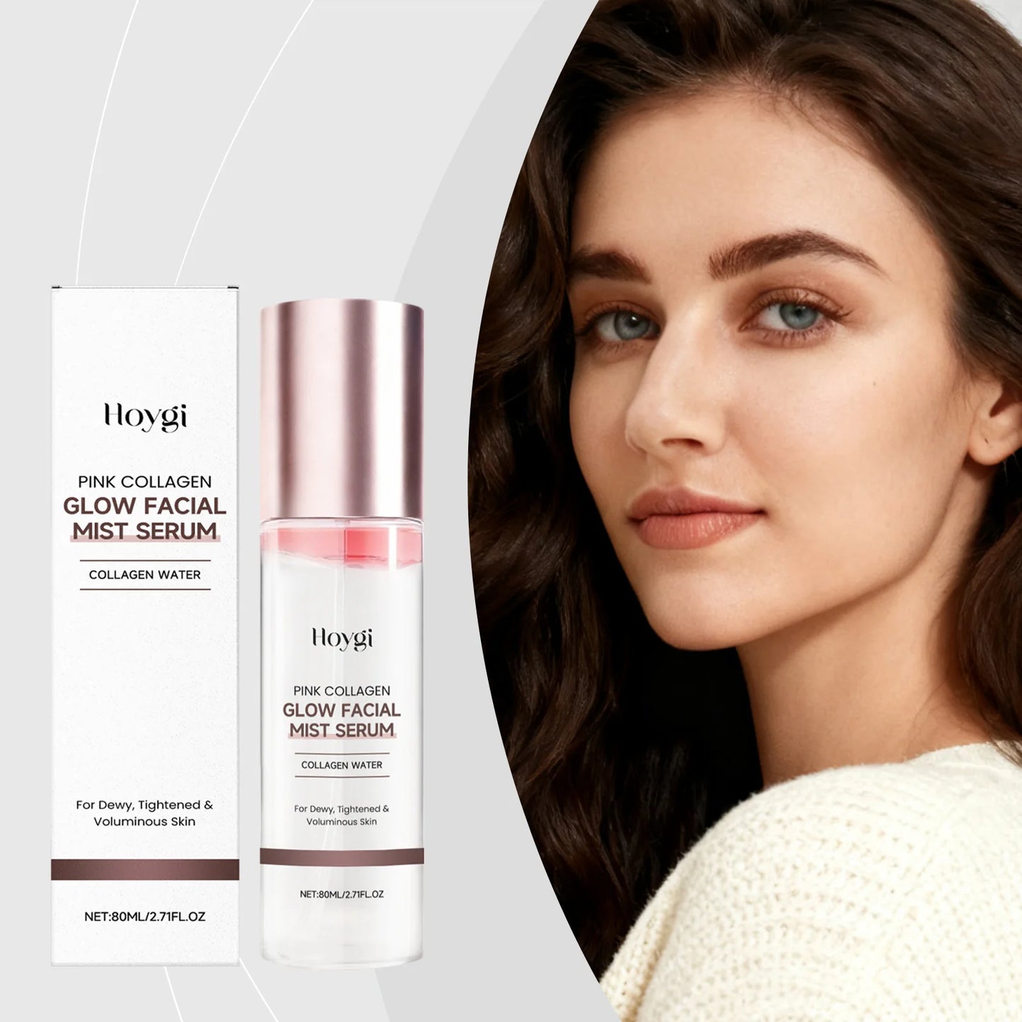 Pink Collagen Facial Serum Mist for Dry Skin Firming Moisturizing Brightening Skin Tone Shrink Pores Hydrated Spray Peaceful Pleasures Health and Wellness