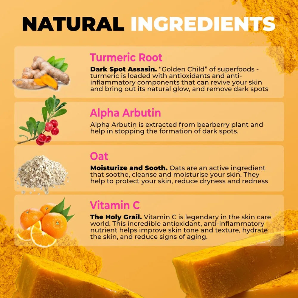 2-Pack Turmeric Handmade Soap – Moisturizing Bath Bar All Skin