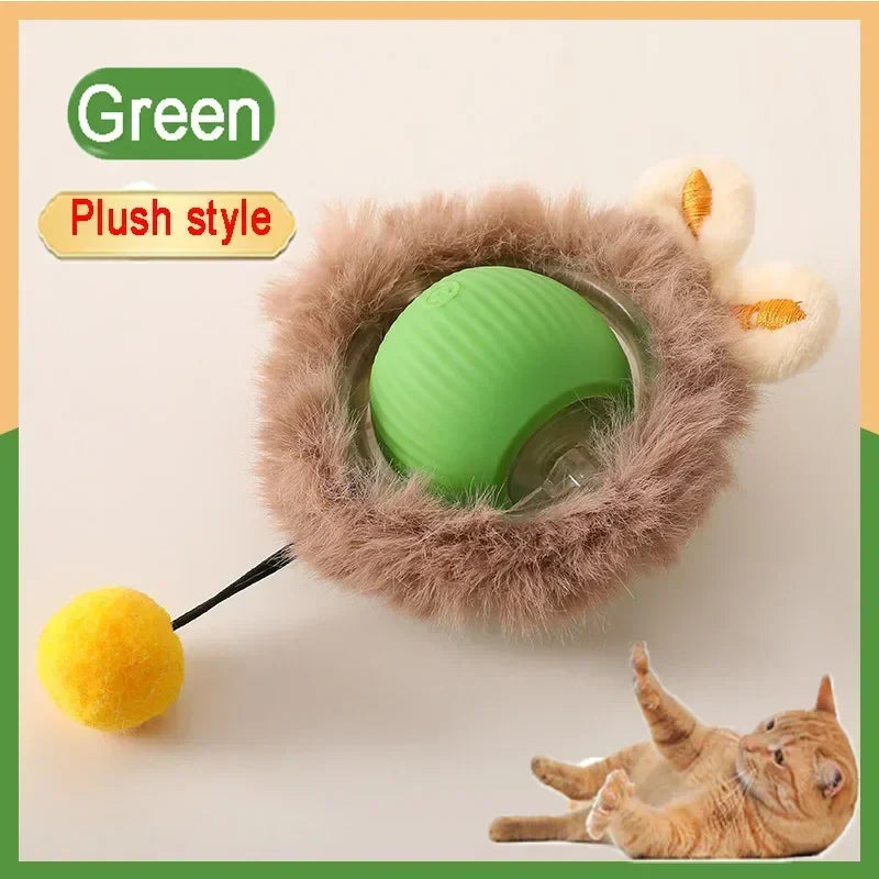 Electric Auto-Rolling Interactive Cat Ball Toy | USB Rechargeable