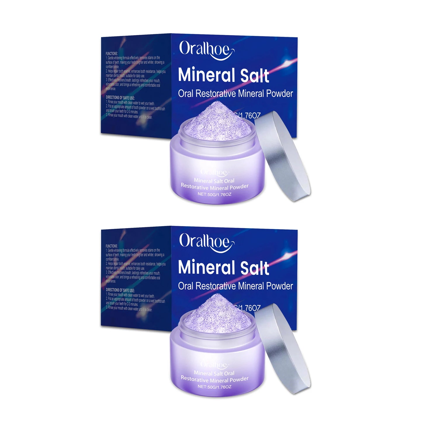 Teeth Cleansing Purple Powder Bleach Yellow Stain Brightening Strengthen Dental Protect Gums Fresh Breath Teeth Whitening Powder Peaceful Pleasures Health and Wellness 100g boxed