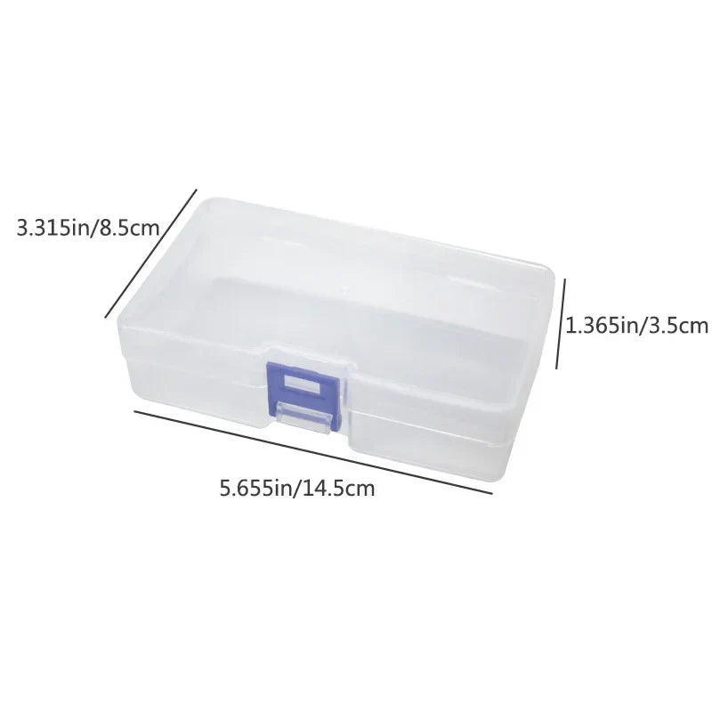 5-Pack Transparent Plastic Storage Boxes – Small Item Organizer