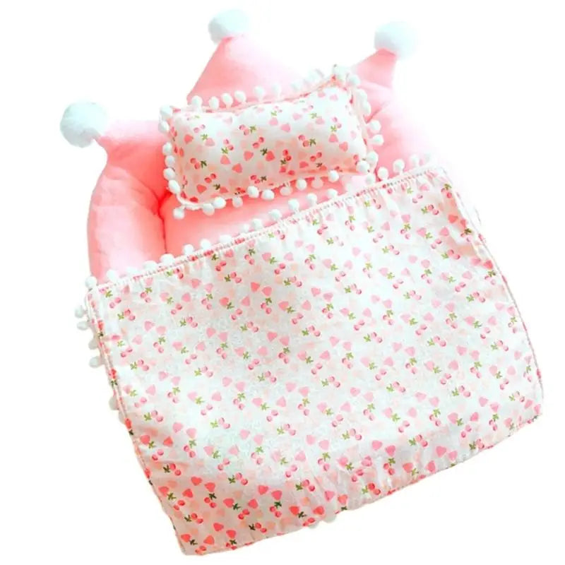 20cm Plush Doll Bed Set | Soft Miniature Bedding for Kids