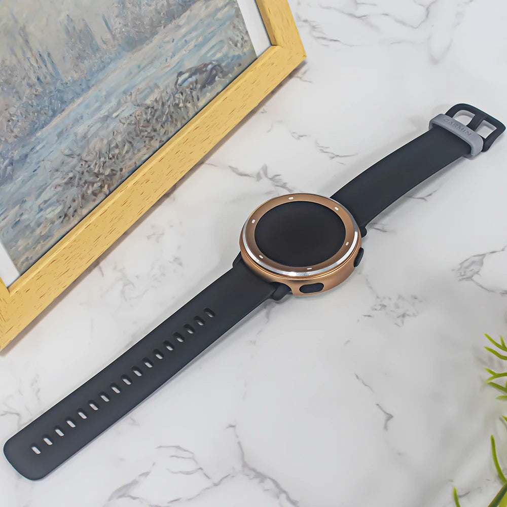 Anti-Drop Metal Case For Garmin Vivoactive 5/Active 5 Smartwatch Metal Case Bezel Case Solid Color Replacement Hard Case Peaceful Pleasures Health and Wellness