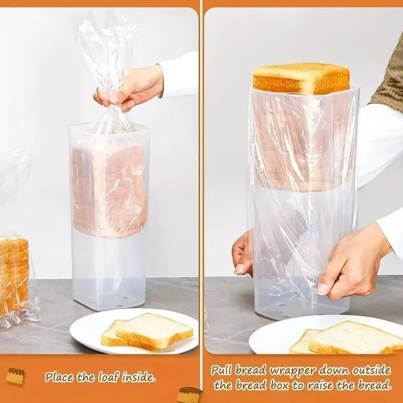Hot Bread Loaf Container Clear Airtight Bread Box With Lid Sandwich Bread Holder For Homemade Tall Saver For Kitchen Peaceful Pleasures Health and Wellness