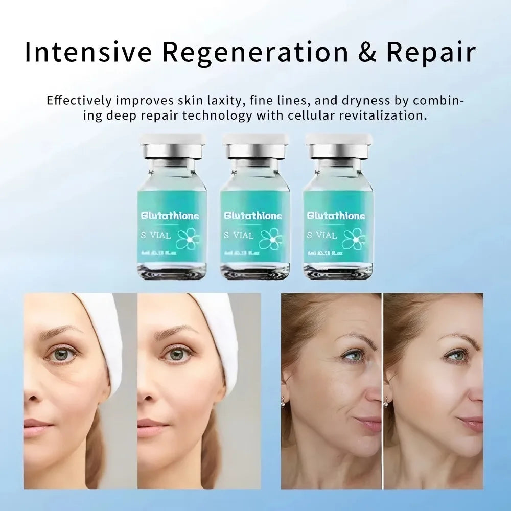 Glutathione Ampoule Essence 4ml×5 - Deep Moisturizing Facial Serum for Brightening & Firmness Peaceful Pleasures Health and Wellness