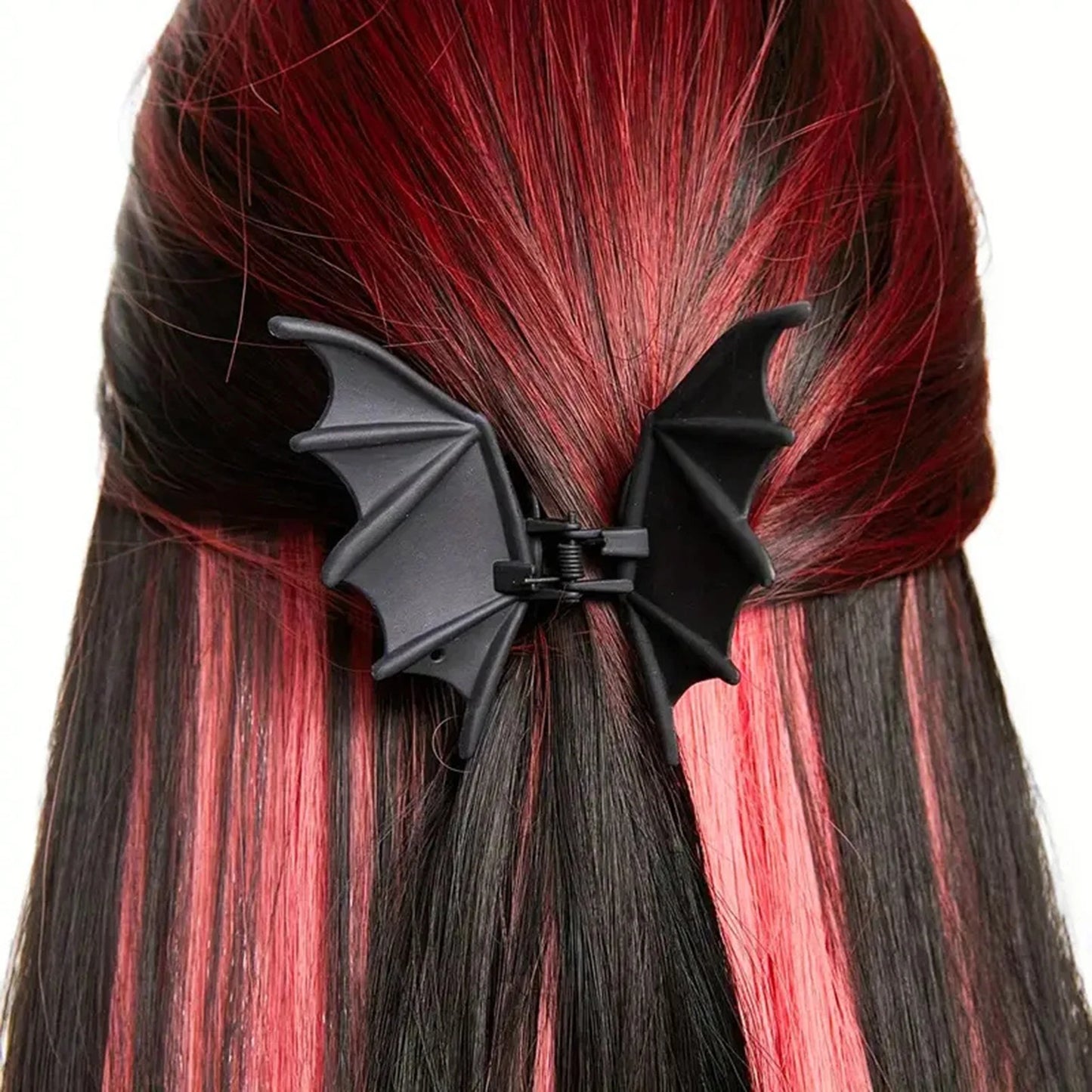Punk Black Bat Shaped Hair Claw Clip Novelty Animal Hair Shark Clip for Halloween Party Cosplay Headwear Hair Styling Tool Peaceful Pleasures Health and Wellness