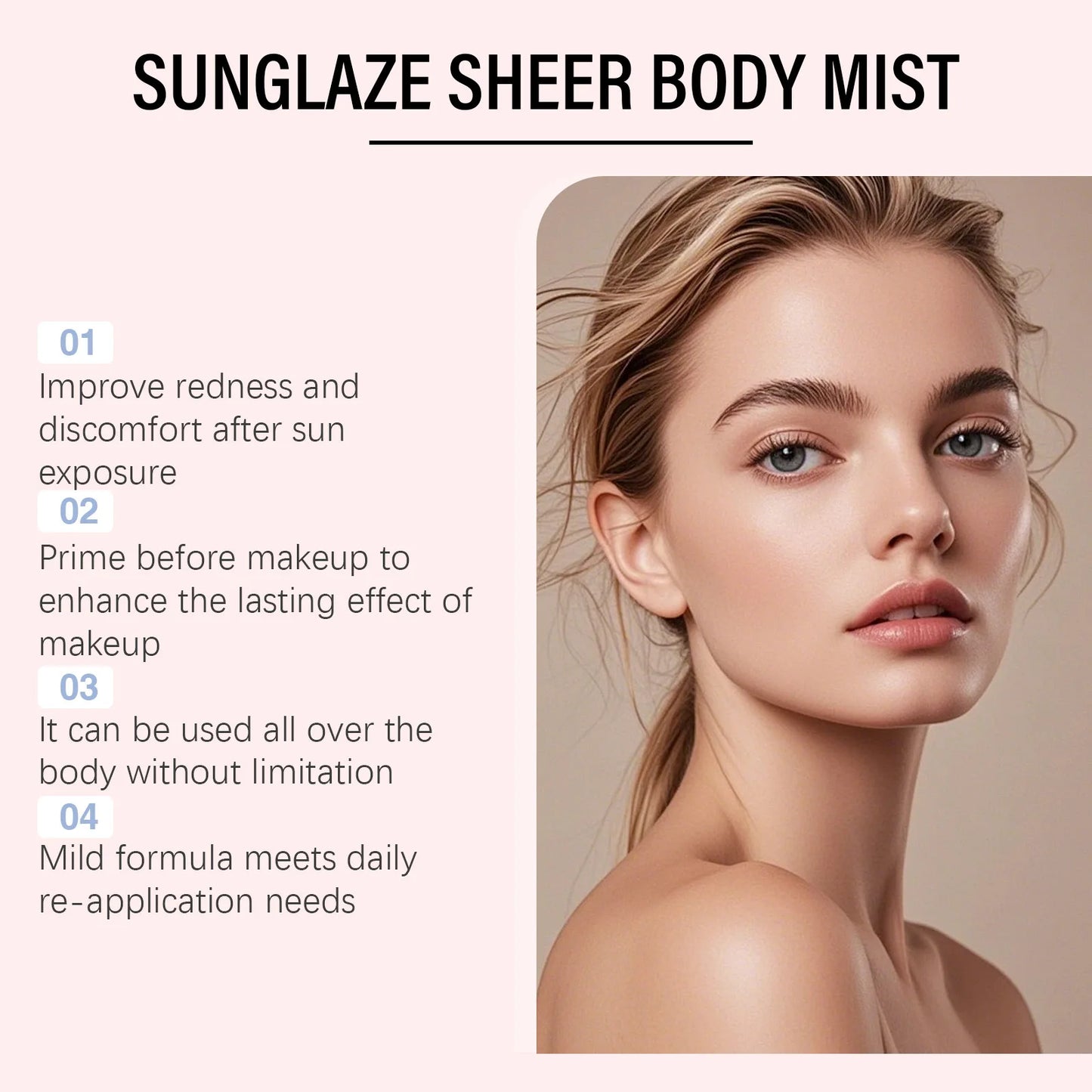 Refreshing Sunscreen Spray Body Sun Block Isolation Mist Long Lasting UV Protector Summer Outdoor Brightening Moisturizer Serum Peaceful Pleasures Health and Wellness