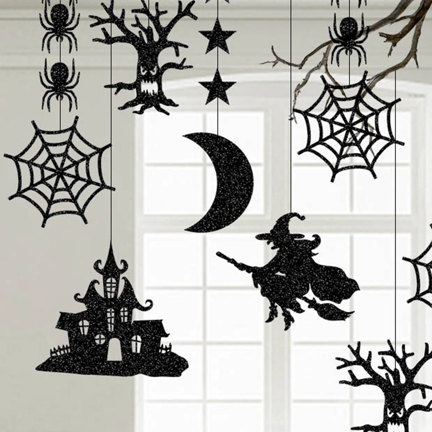 6-Piece Halloween Hanging Ceiling Decorations – Spooky Party Décor Halloween Hanging Decor Peaceful Pleasures Health and Wellness