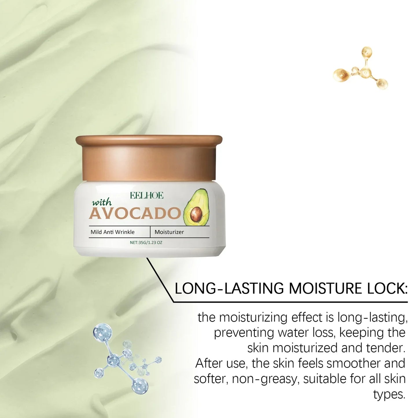 EELHOE Avocado Face Cream – Anti-Aging, Lifting & Collagen Peaceful Pleasures Health and Wellness