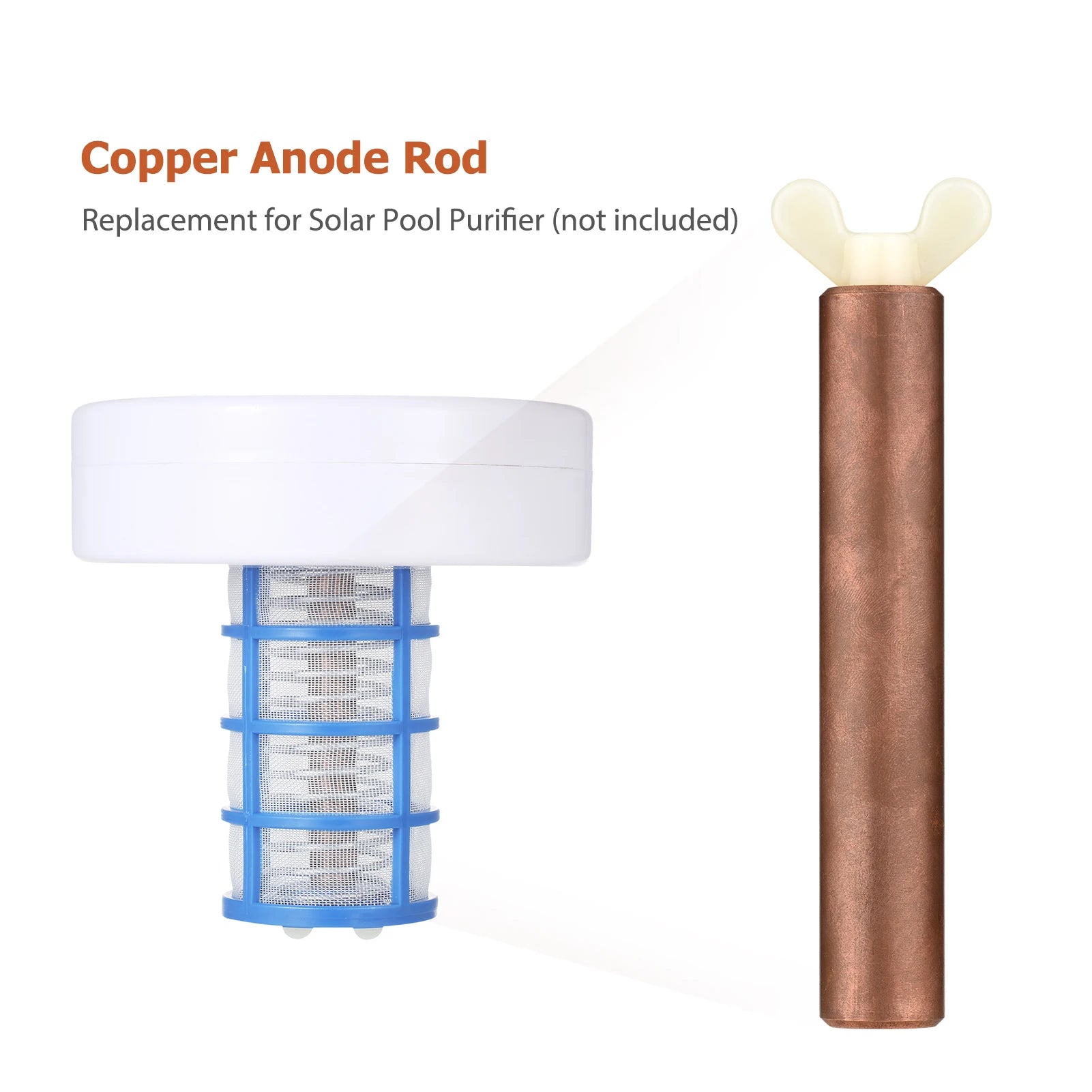 Pool Cleaning Equipment Solar Power Swimming Pool Purifier Pool-Ionizer Water Algae Inhibition Chlorine-Free Water Processor Peaceful Pleasures Health and Wellness