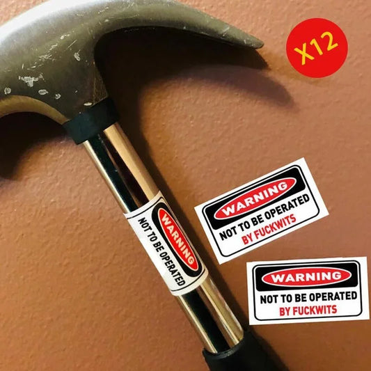12x 30mm x 20mm Funny DANGER NOT TO BE OPERATED Stickers Peaceful Pleasures Health and Wellness Default Title