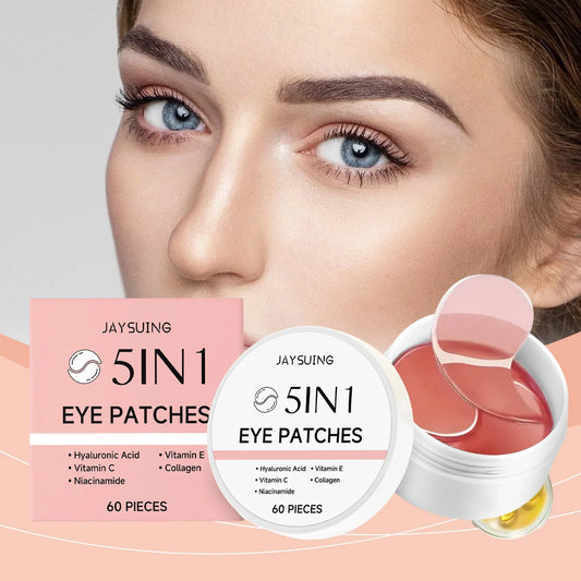 Collagen Eye Mask 60pcs | Hyaluronic Acid & Niacinamide Patches Collagen Eye Patches Oasis Select