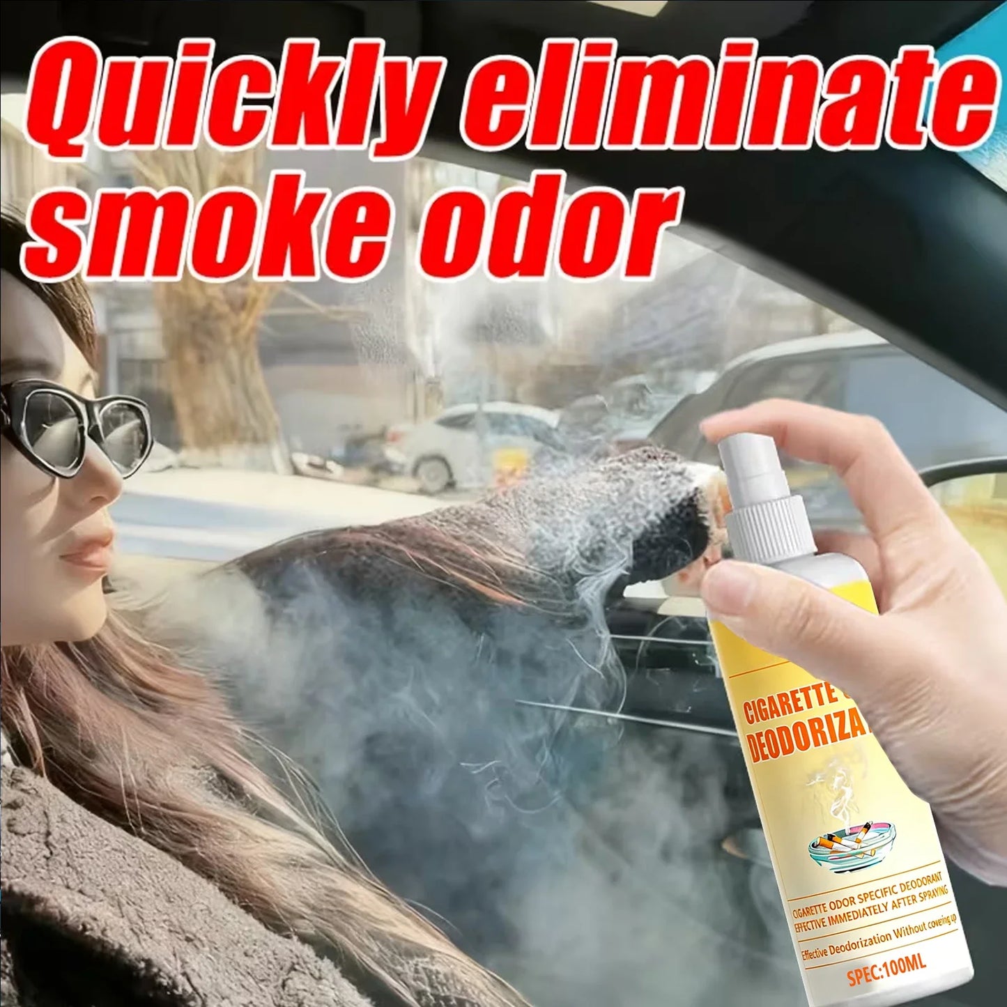 GREEDY TREE Cigarette Odor Eliminator Spray 100ml | Non-Masking