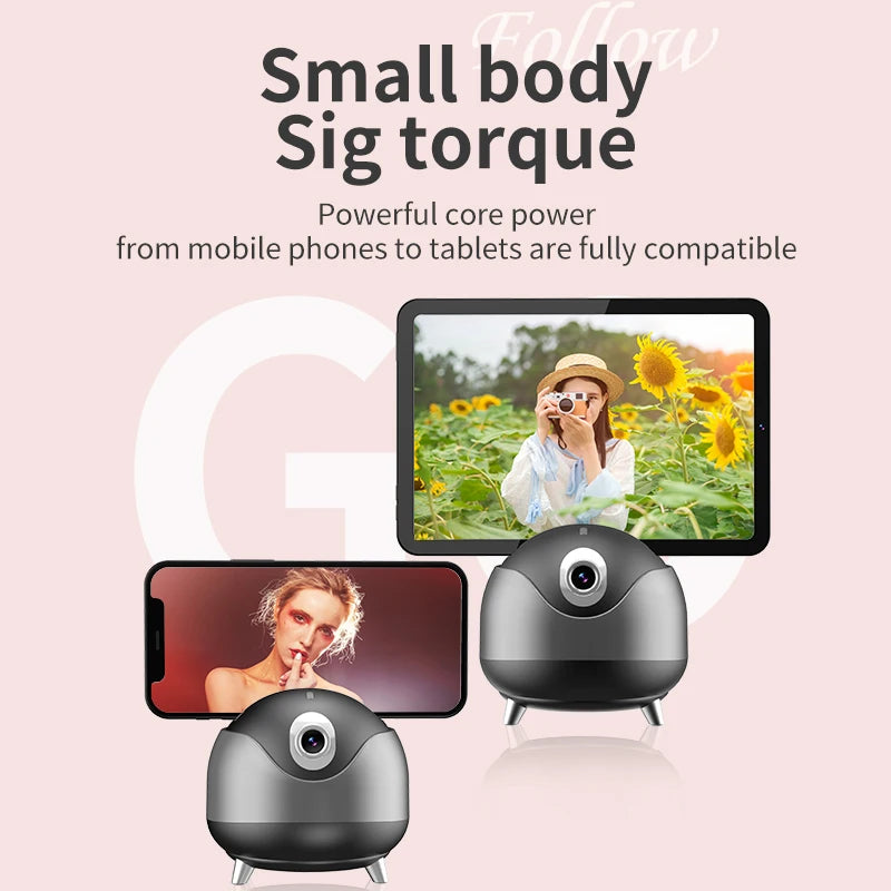 Auto Face Tracking Tripod 360° Rotation | TikTok & Vlog Peaceful Pleasures Health and Wellness