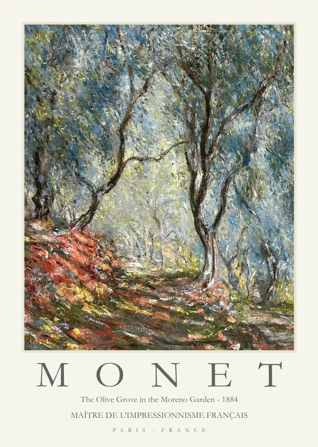 Claude Monet Abstract Landscape Canvas Wall Art | Unframed Print