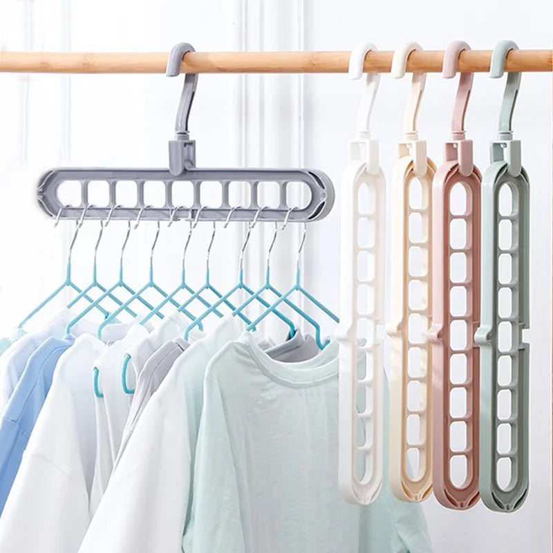 3-Pack Foldable Space-Saving Clothes Hangers | Plastic Rack