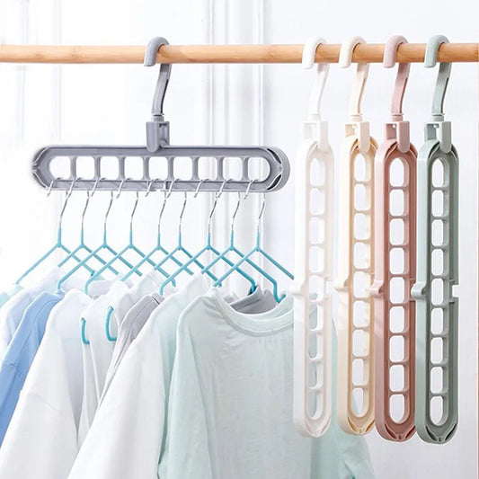 3-Pack Foldable Space-Saving Clothes Hangers | Plastic Rack Foldable Clothes Hanger Peaceful Pleasures Health and Wellness