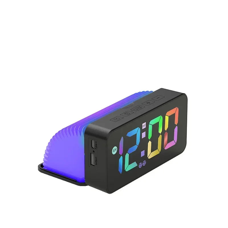 Smart RGB LED Digital Alarm Clock | Voice Activated Bedroom Decor