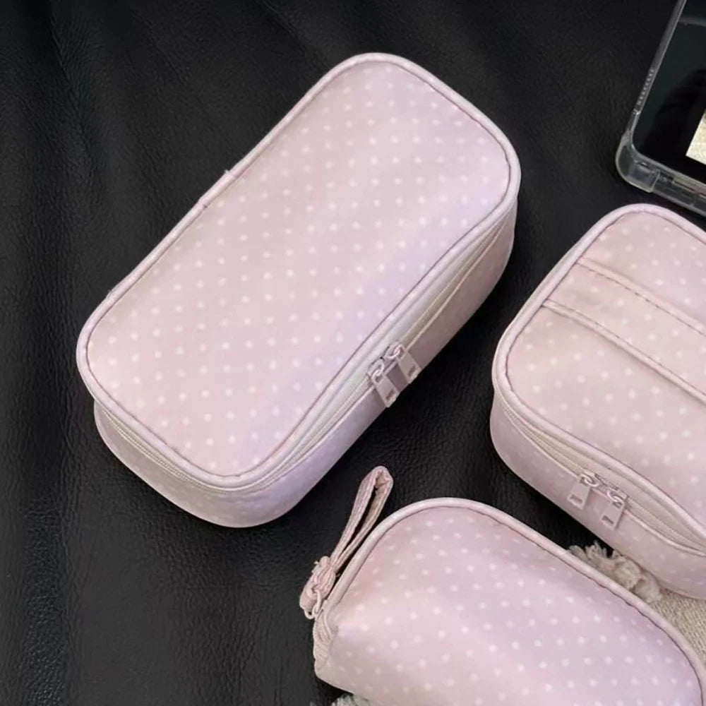 Wave Point Element Pen Bag Ins Large Capacity Girl Makeup Brush