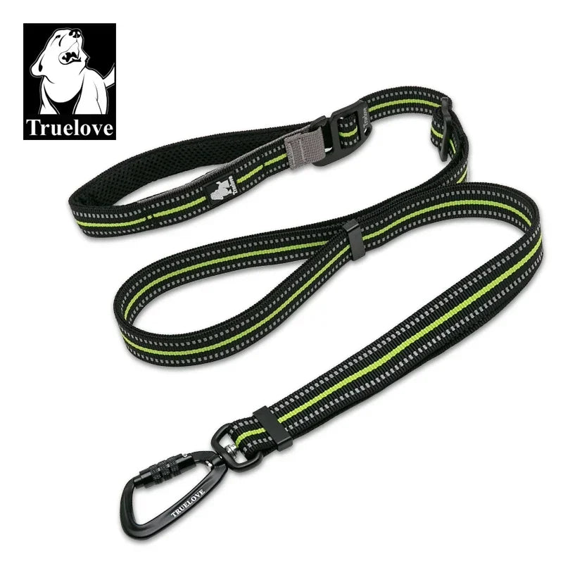 Truelove Hands-Free Reflective Dog Leash with Carabiner TLL2671 Dog Leashes Peaceful Pleasures Health and Wellness neon yellow length 110-120CM China Mainland