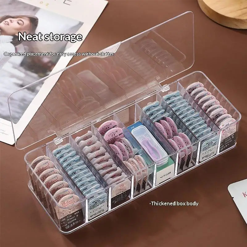7-Grid Transparent Cosmetic & Contact Lens Storage Box