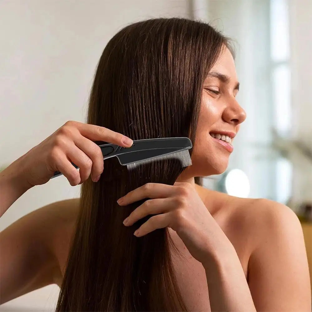 Stainless Steel Fine Tooth Comb | Scalp & Hair Care Tool