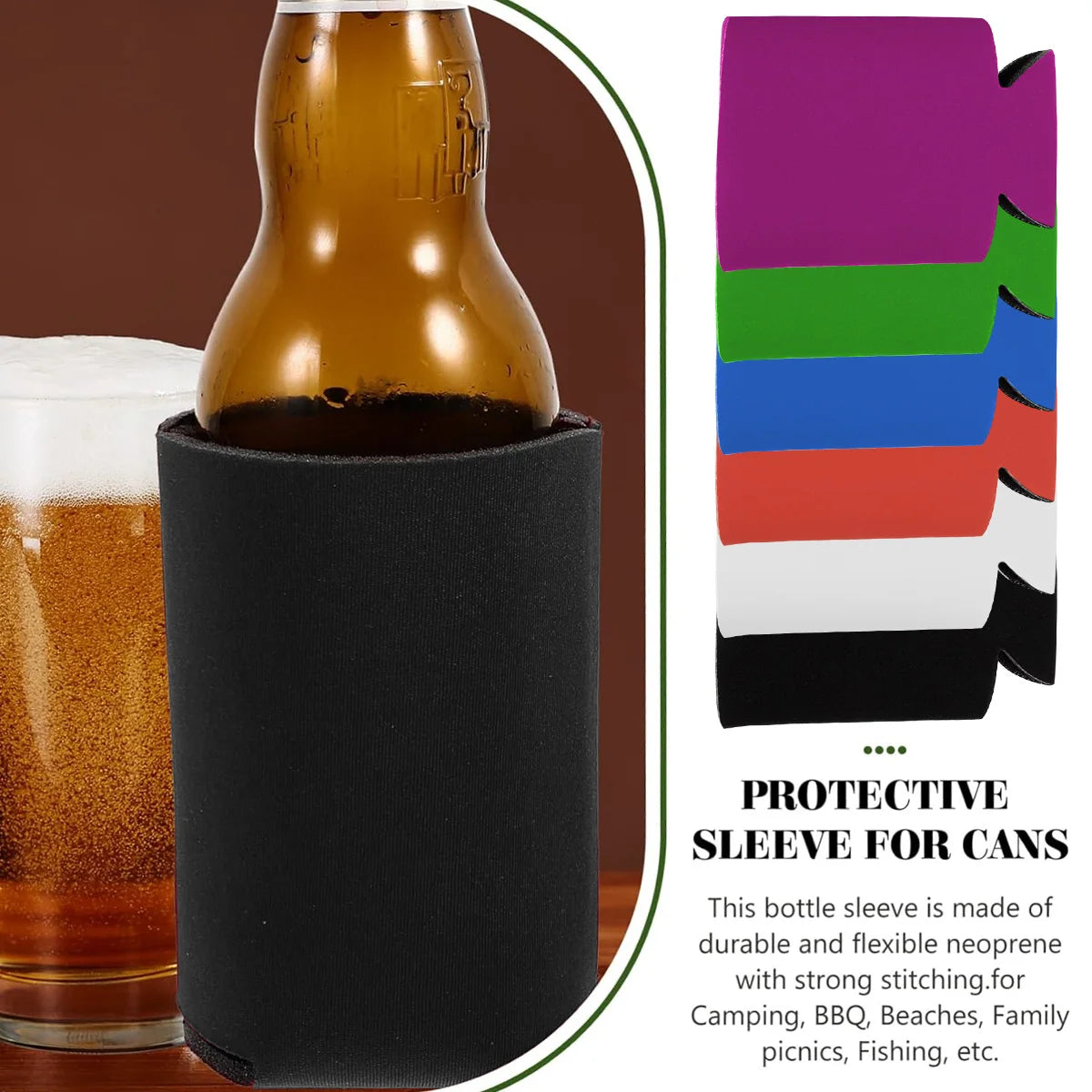 8Pcs Can Coolers, Collapsible Soda Cover Coolies, Sleeves for Weddings, Bachelorette Parties, Multicolor Peaceful Pleasures Health and Wellness