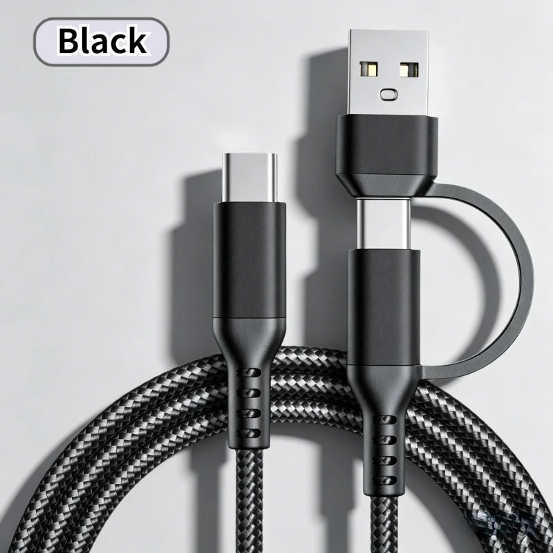 60w C To C line Two-In-One Charging Cable USB To Type-c Suitable For Mobile Phones And Tablets Fast Charging Data Cable Peaceful Pleasures Health and Wellness C to C or USB 1 1m