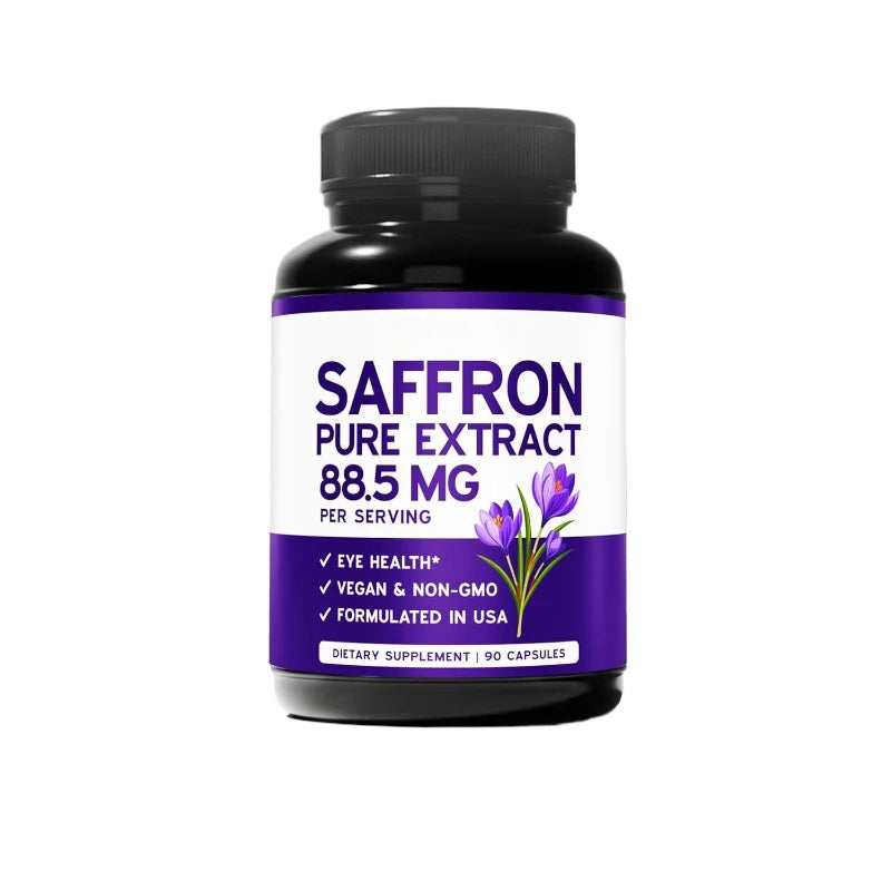Saffron Extract 88.5mg Vegan Capsules – 90ct | Eye Wellness