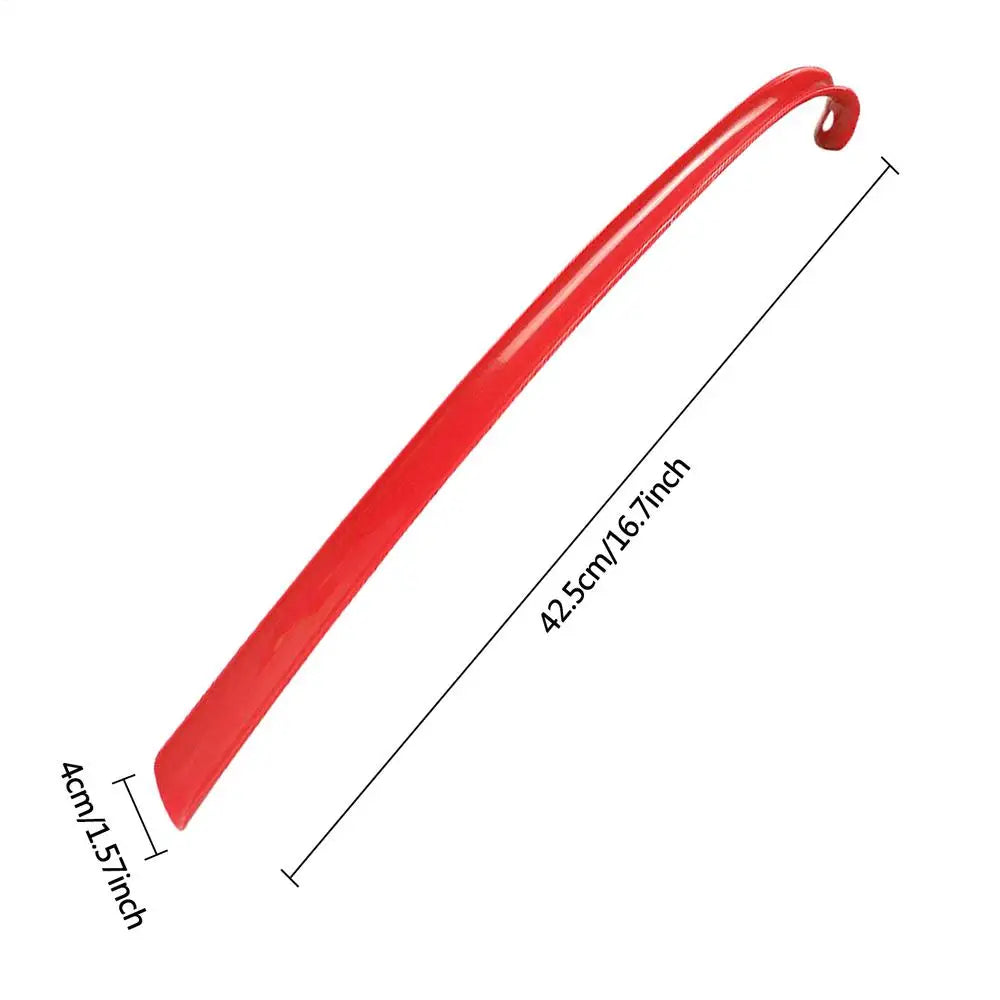 Extra Long Handled Shoehorn – No-Bend Plastic Shoe Helper