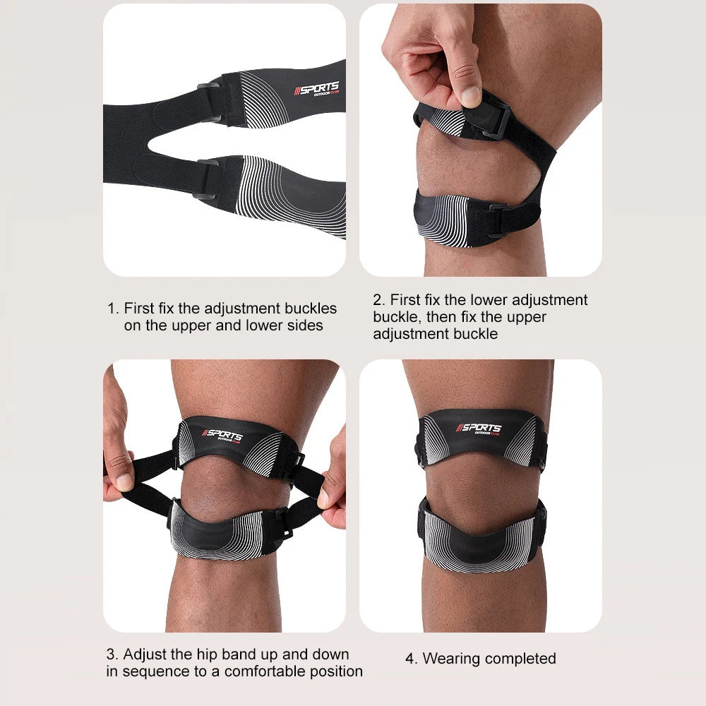 1PCS Patellar Support Strap - Tendon Knee Brace Patella Stabilizer for Pain Relief Adjustable Knee Joint Strap for Running,Sport Peaceful Pleasures Health and Wellness