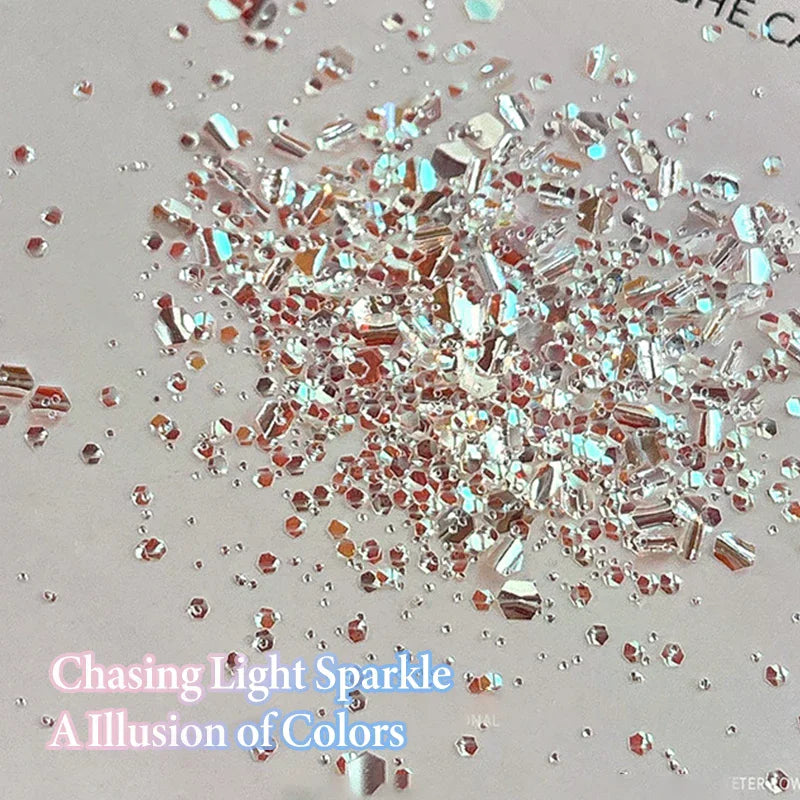 1 Box Mini Sparkling Nail Glitter Sparkling Nail Decoration Nail Salon Design Accessories DIY Nail Art Design Peaceful Pleasures Health and Wellness