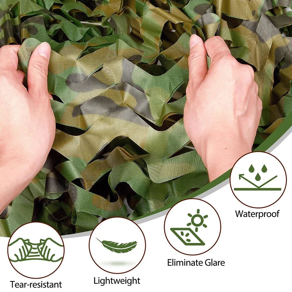 Camo Netting Bulk Roll Camouflage Netting Military Hunting Mesh Nets for Hunting Blind Sunshade Shooting Theme Party Decoration Peaceful Pleasures Health and Wellness