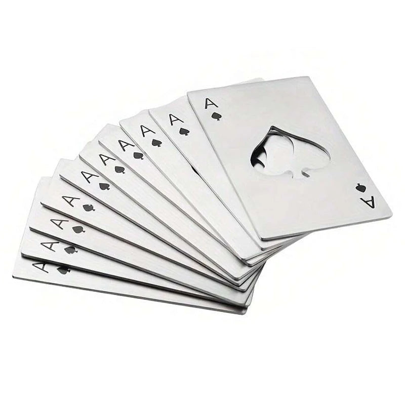 10-Pack Ace of Spades Poker Card Bottle Opener – Party Favors