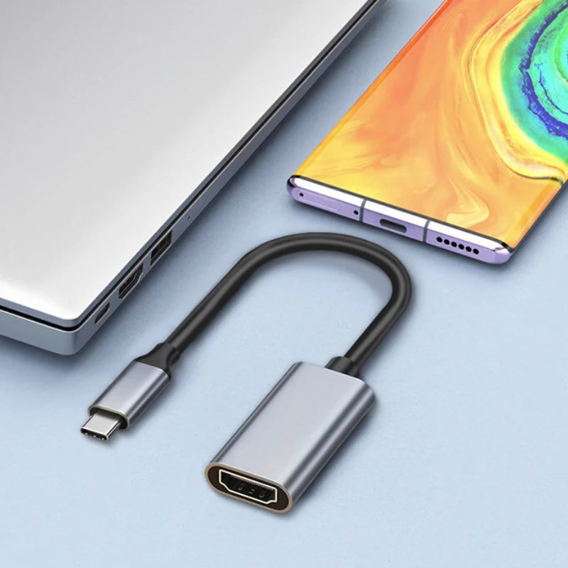 Type C to HDMI-compatible Cable USB C to HDTV Converter HD 4K USB 3.1 HDTV Cable Adapter for MacBook Chromebook Samsung Xiaomi Peaceful Pleasures Health and Wellness