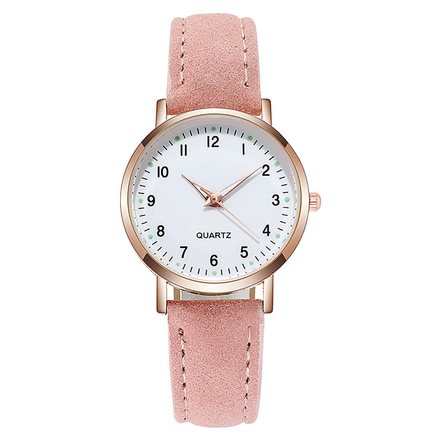 Women's Diamond Luminous Retro Quartz Watch – Leather Strap