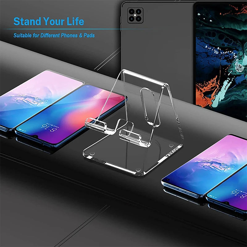 Clear Acrylic Phone Stand – Universal Desktop Holder & Desk Dock