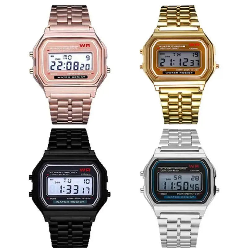 LED Digital Sports Watch Steel Strap | Men & Women