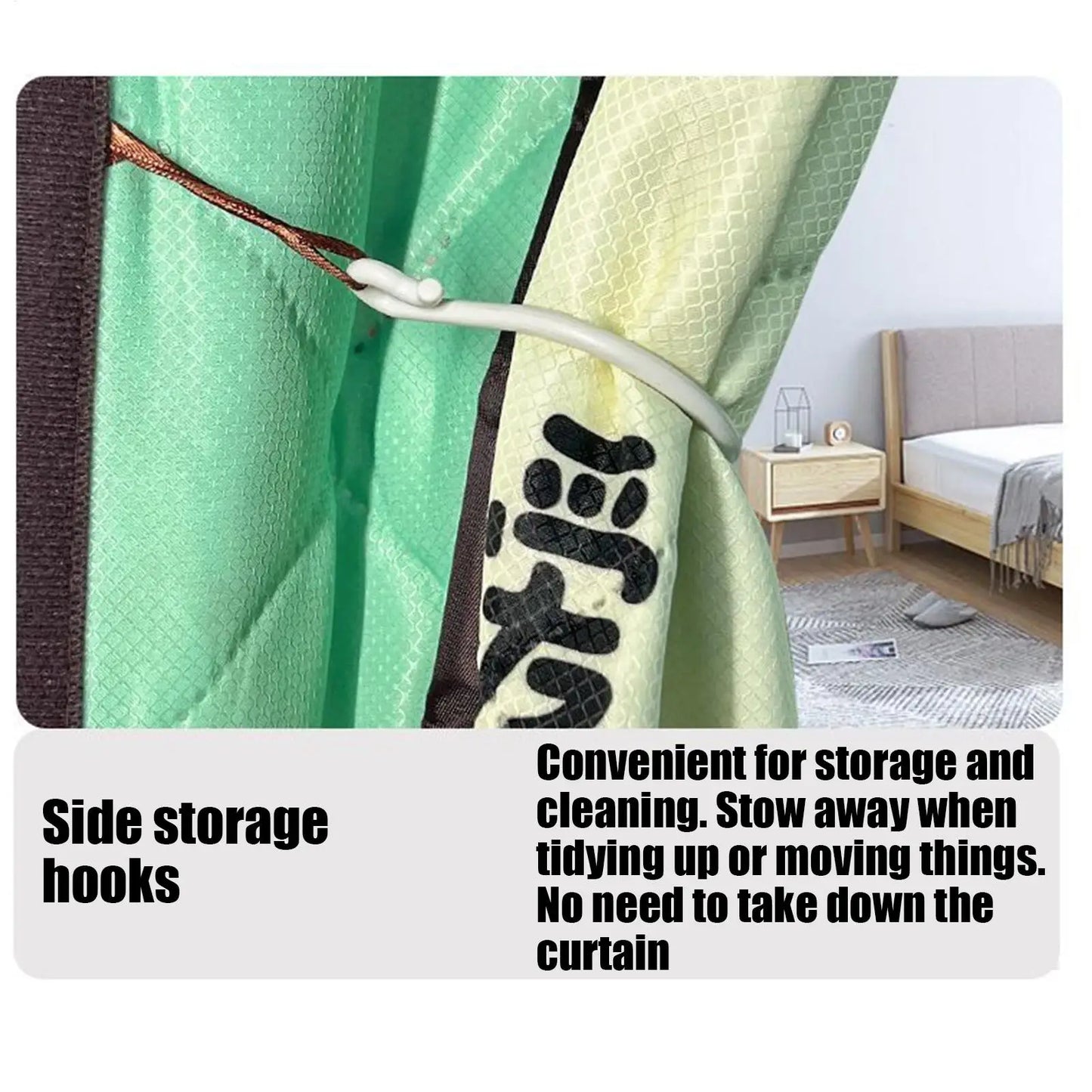 Insulated Magnetic Door Curtain – Thermal Windproof Blackout Cover