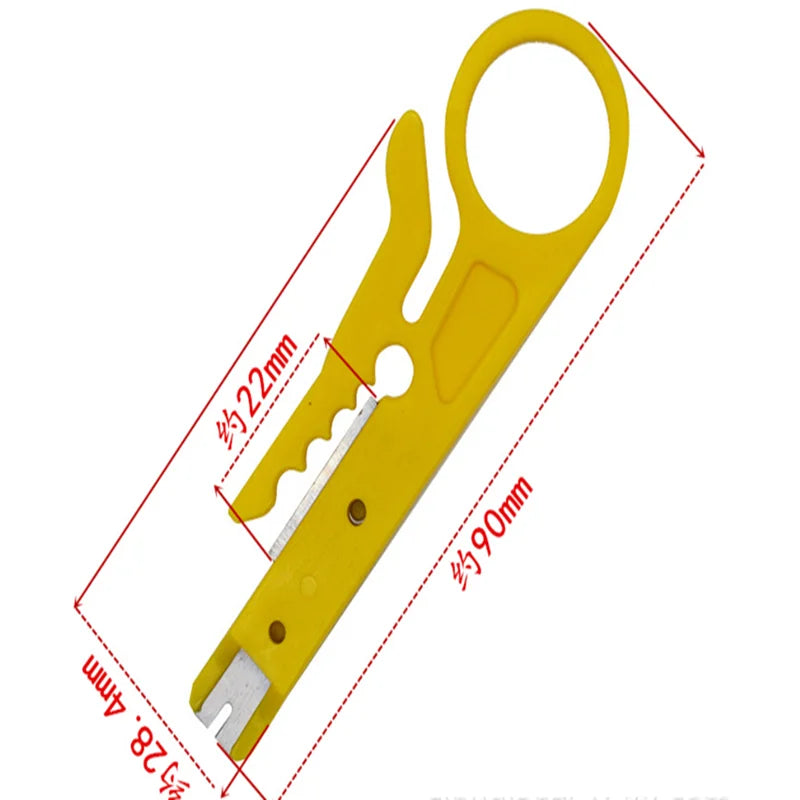 New Mini Portable Wire Stripper Cutter Impact Punch Down Tool Blade for Network Wire Cable Line Tool Wire Stripper Knife Peaceful Pleasures Health and Wellness