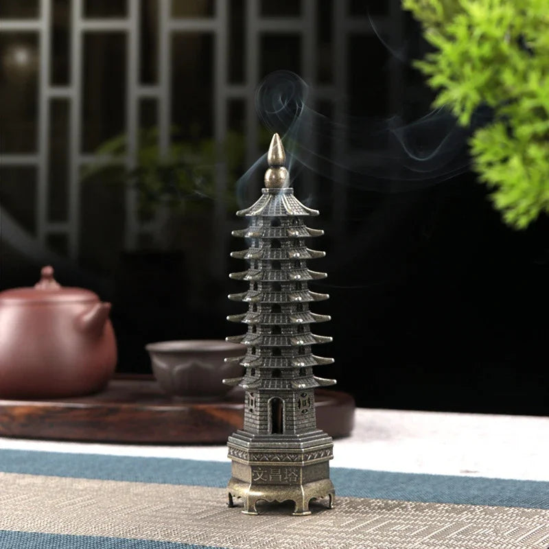Feng Shui Vertical Incense Burner 3D Model China Wenchang Pagoda Home use incense burner holder Home Decoration Metal Handicraft Peaceful Pleasures Health and Wellness