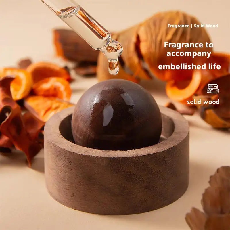 Car & Home Essential Oil Diffuser - Made of Wood Mini Cute Natural Fragrance Diffuser Suitable for Bedroom Living Room Bathroom Peaceful Pleasures Health and Wellness