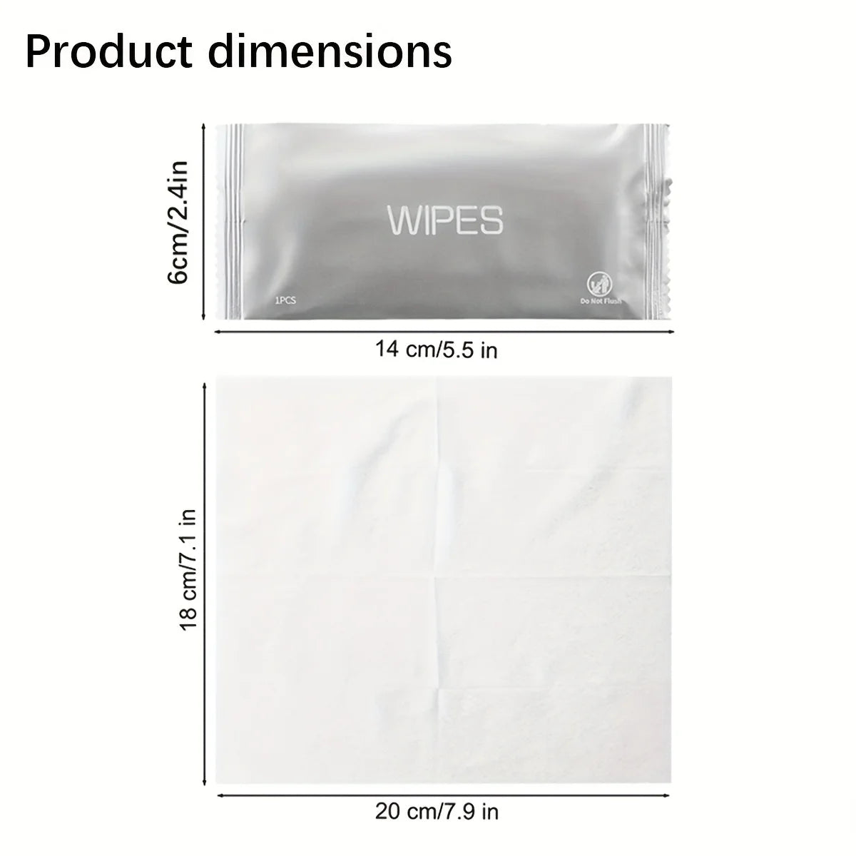 20-Pack Individually Wrapped Disposable Wipes – Travel & Camping