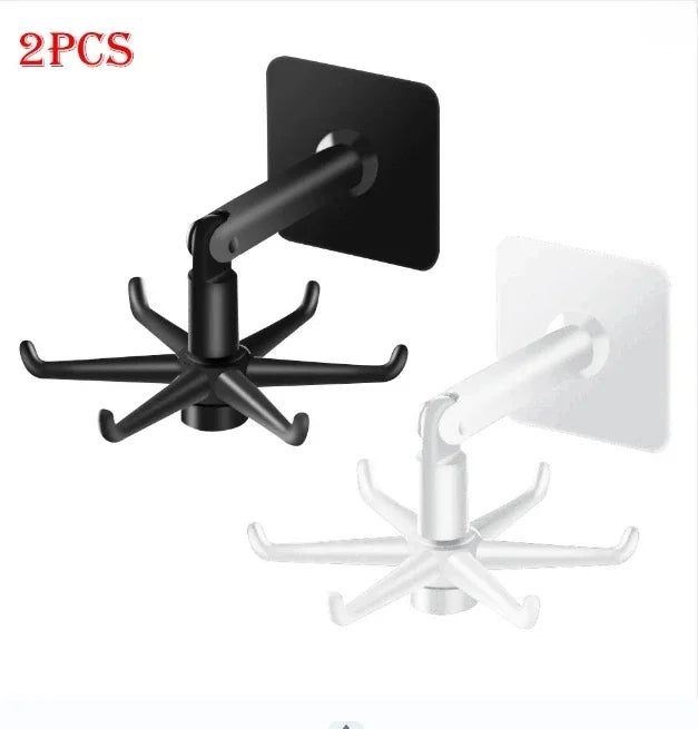 Six-Claw 360° Rotating Adhesive Wall Hook | No Drill