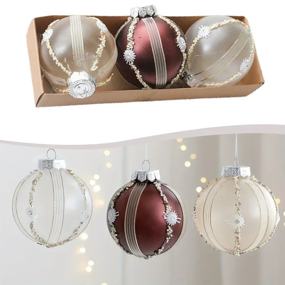 Shatterproof Christmas Ball Ornaments 8cm – Set of 3 Boxes