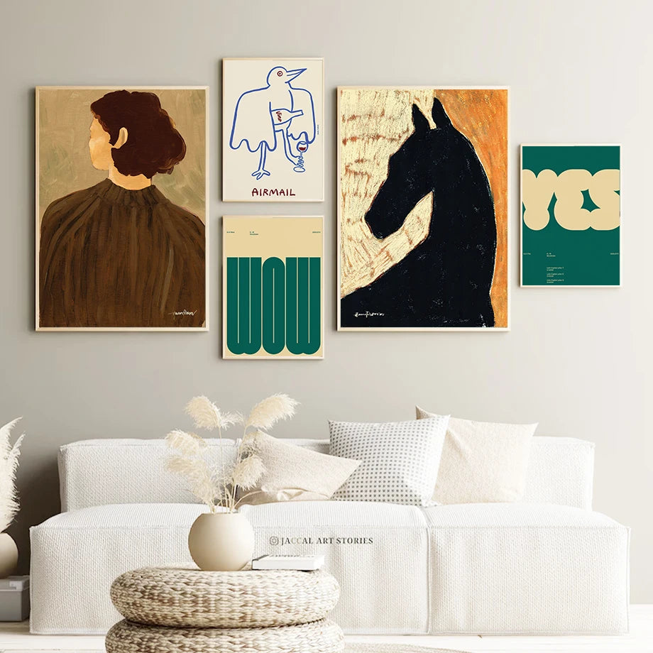 Abstract Gallery Decorative Wall Art Poster Horse Vintage Interior Prints Canvas Decoration Mural Figure Wall Picture Home De Peaceful Pleasures Health and Wellness