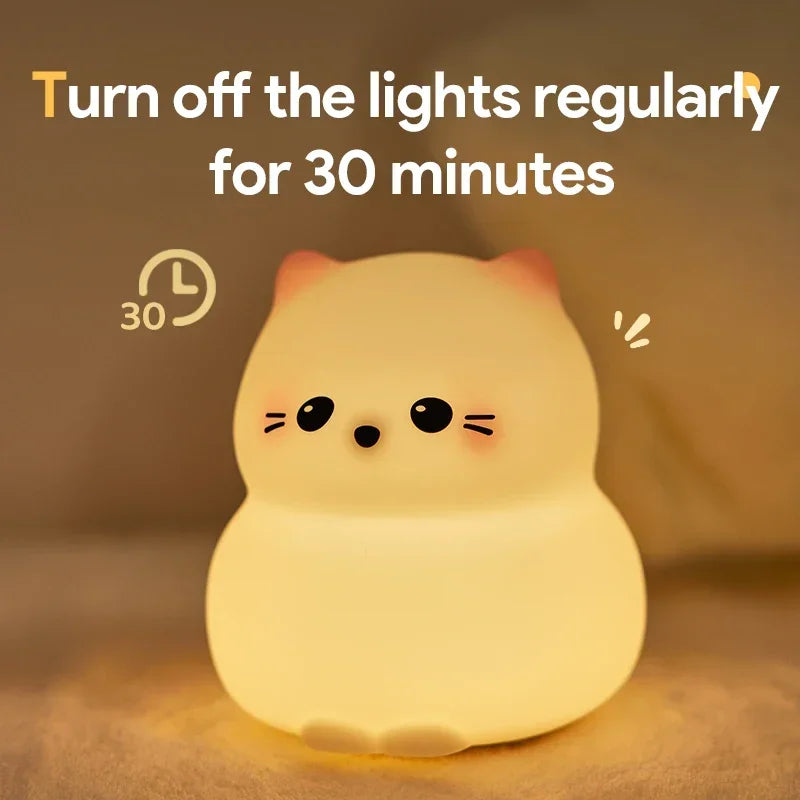 Animal Silicone Night Light – Rechargeable LED Kids Bedside Lamp