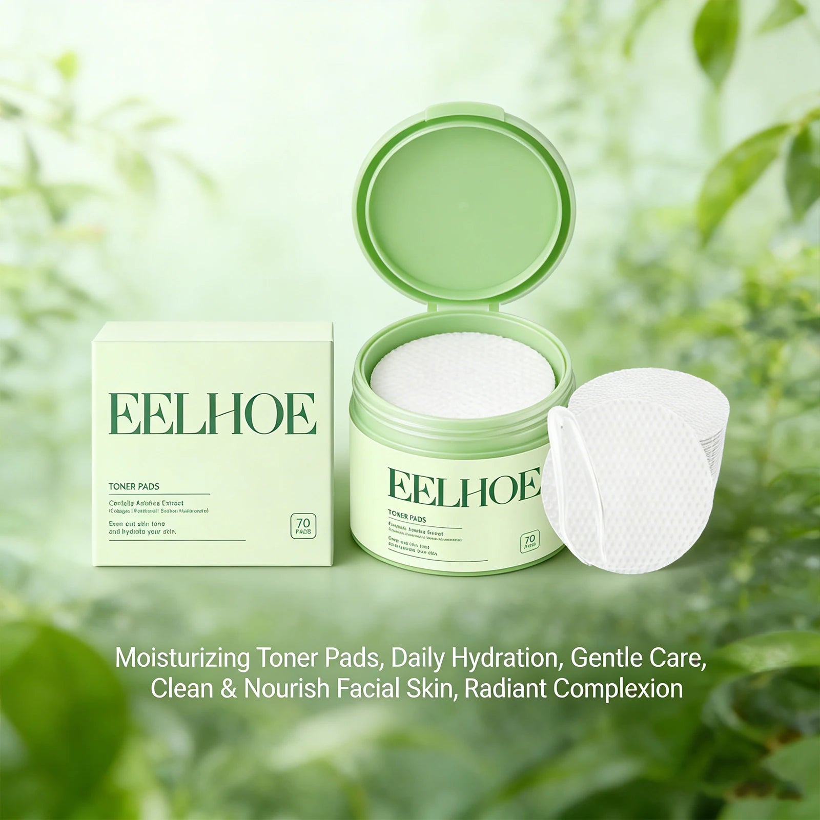 EELHOE Toning Cotton Pads 70pcs – Hydrate, Cleanse & Oil Control Toning Cotton Pads Peaceful Pleasures Health and Wellness