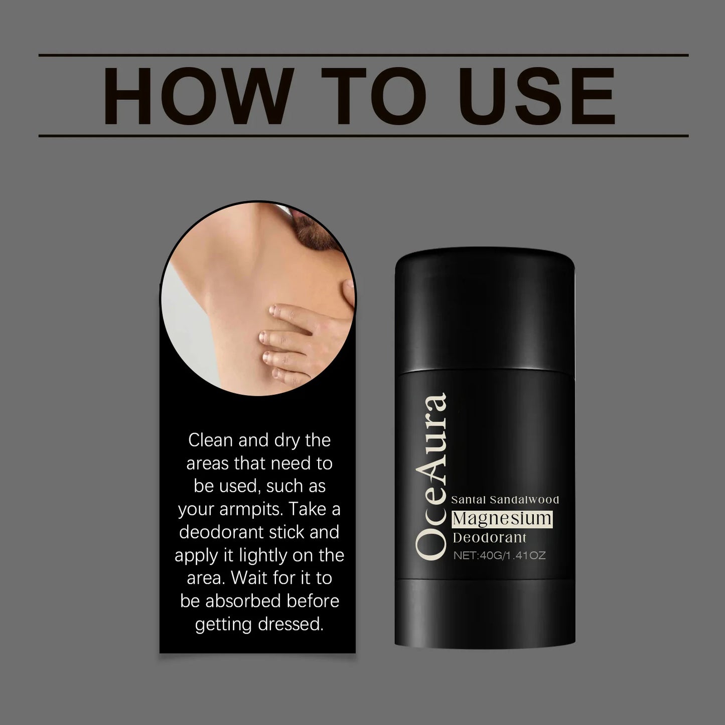 Santal Sandalwood Deodorant Balm – Alcohol-Free, Long-Lasting